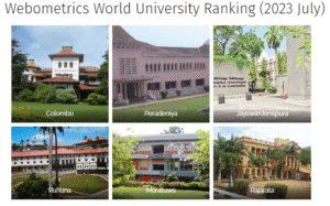 Webometrocs 2023 July - Top 6 Sri Lankan Universities