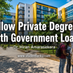 Follow Private University degree with government loan